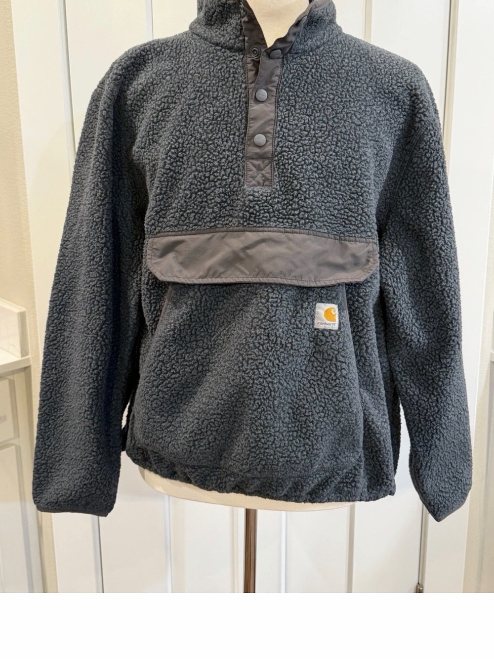 CARHARTT OJ4991-M Relaxed Size XL Fit Sherpa Fleece Snap-Front Pullover